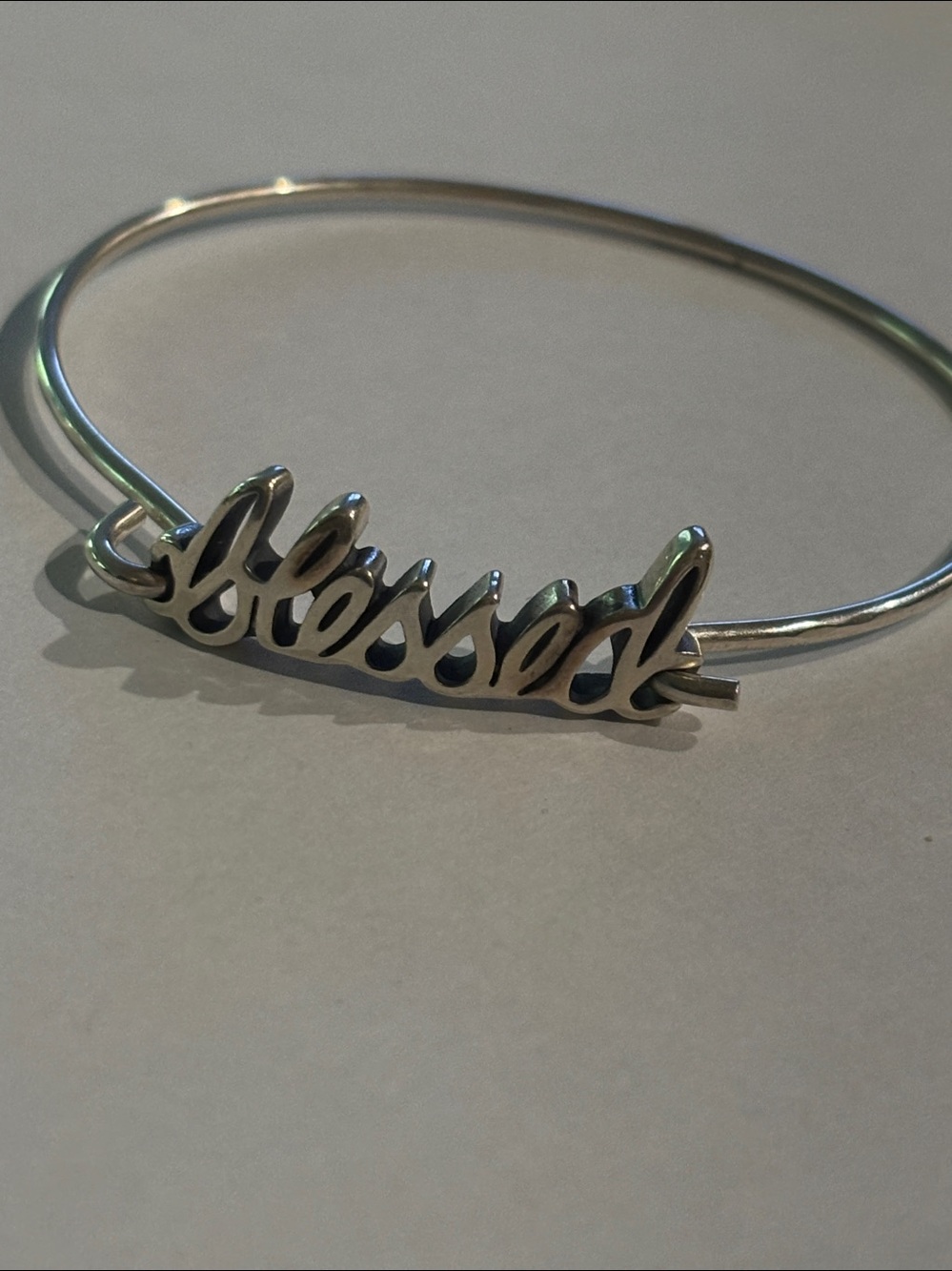 Retired James Avery Silver 'Blessed' hook on Bracelet! Beautiful! New never worn